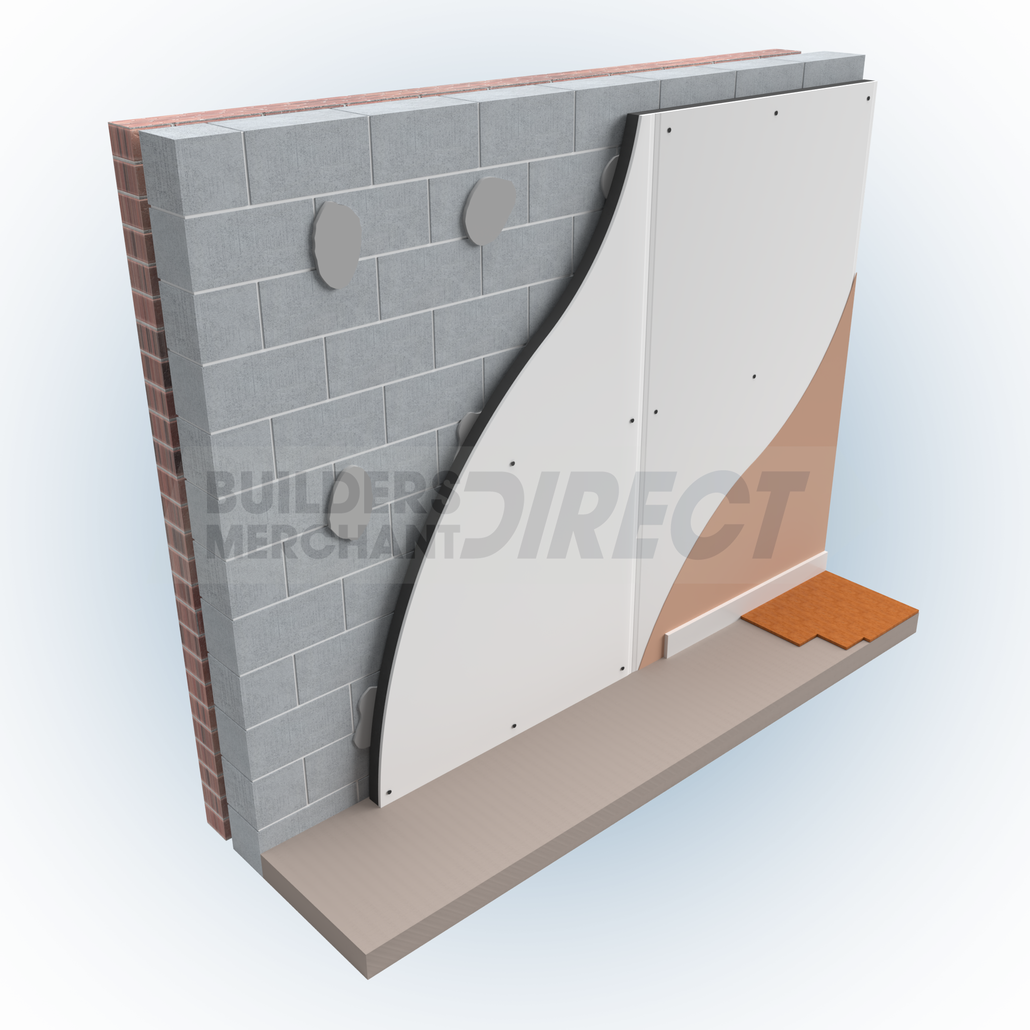 Tekwarm Insulation Tekwarm Thermal Laminate HP+ Plasterboard 2400 x 1200mm - Bulk Buy
