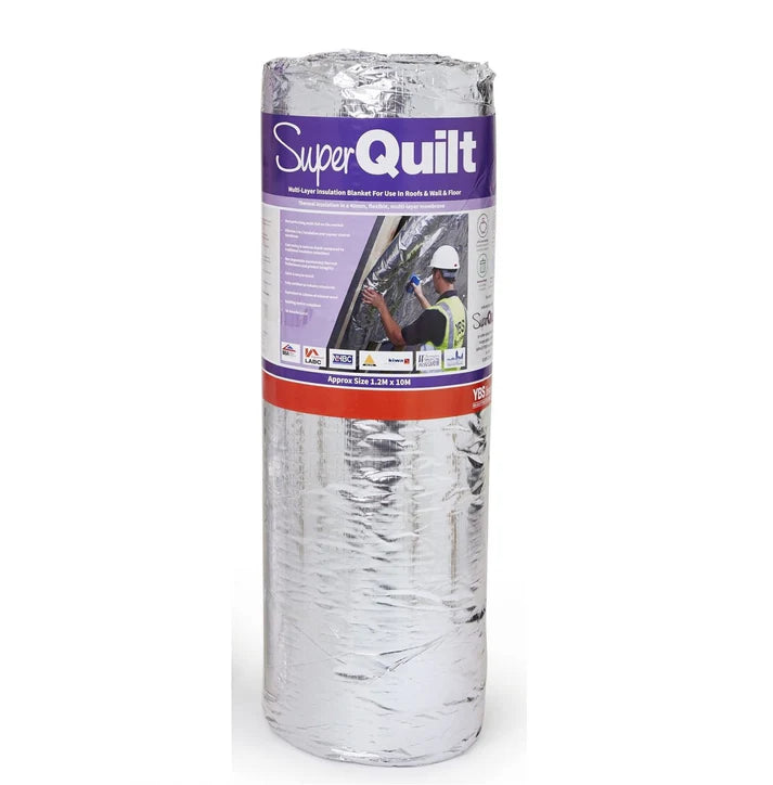 YBS Insulation Multifoil YBS SuperQuilt Multi-Layer Foil Insulation | 1.2m x 10m (12m2)
