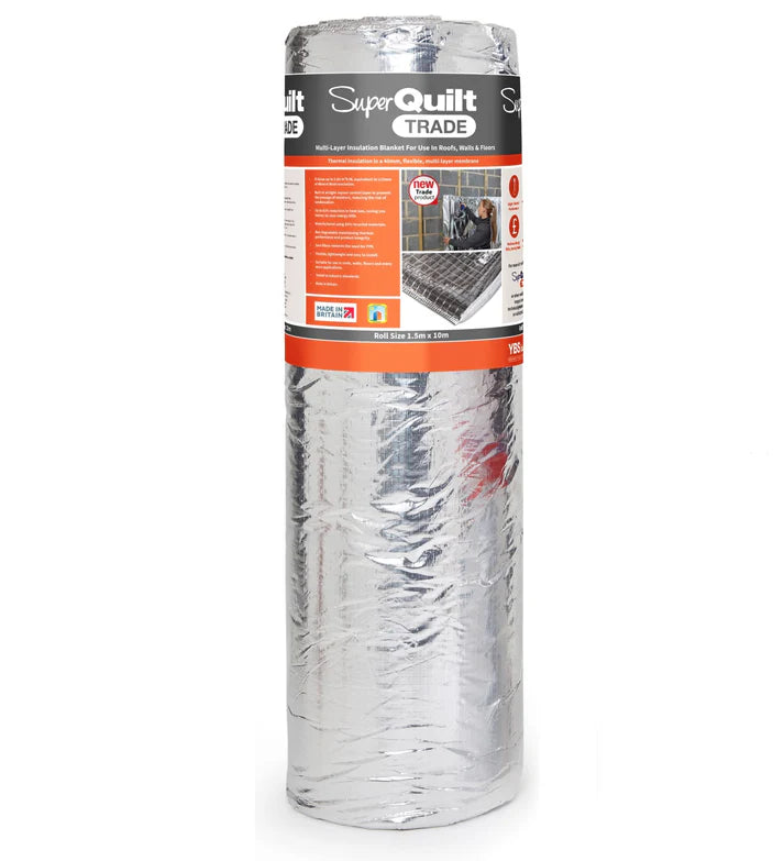 YBS Insulation Multifoil YBS SuperQuilt Multi-Layer Foil Insulation TRADE | 1.5m x 10m (15m2)