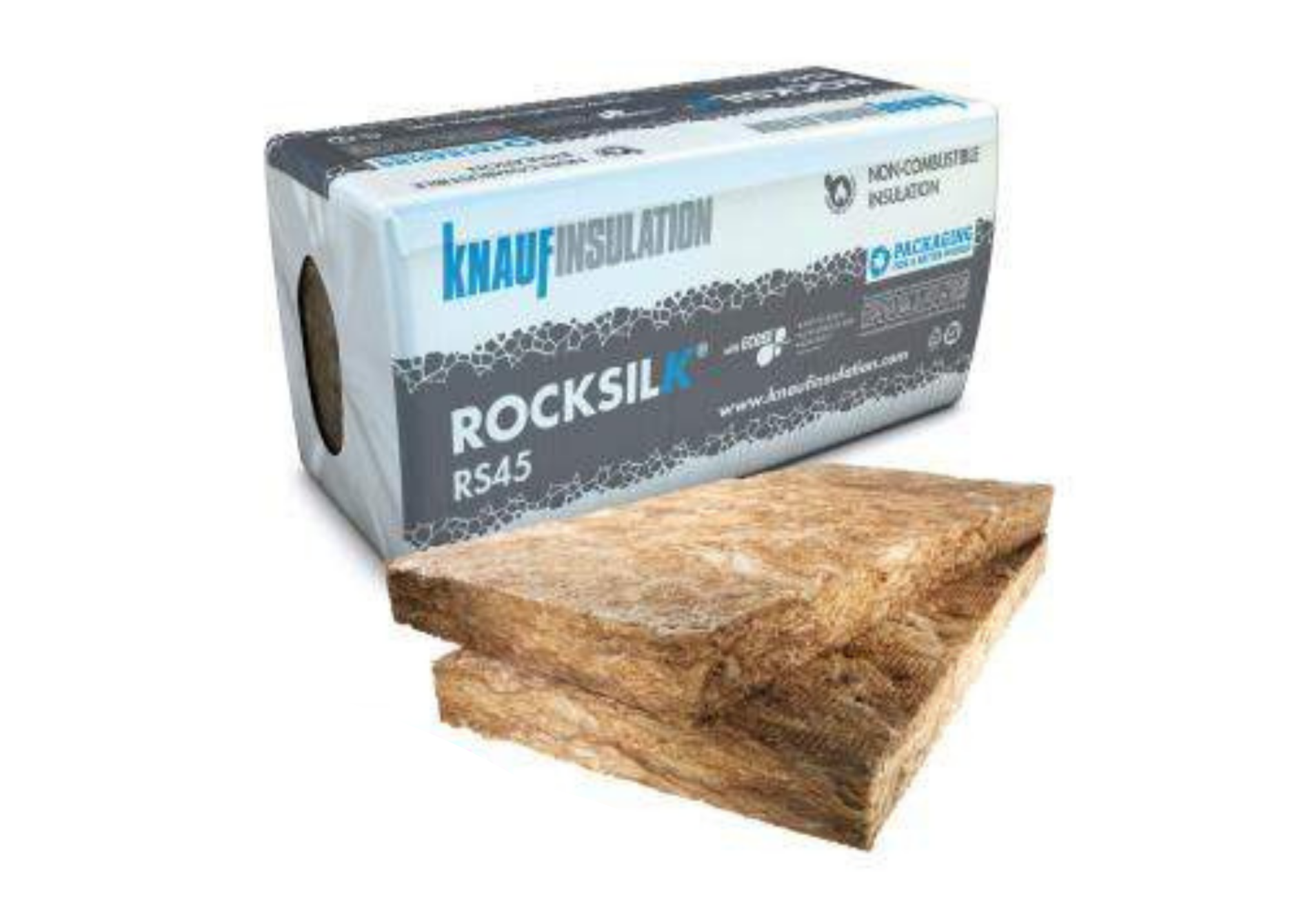 Knauf 600 x 1200 x 25mm (14.4m2/ 20 x Slabs) Knauf Earthwool / Rocksilk Building Slab - RS45