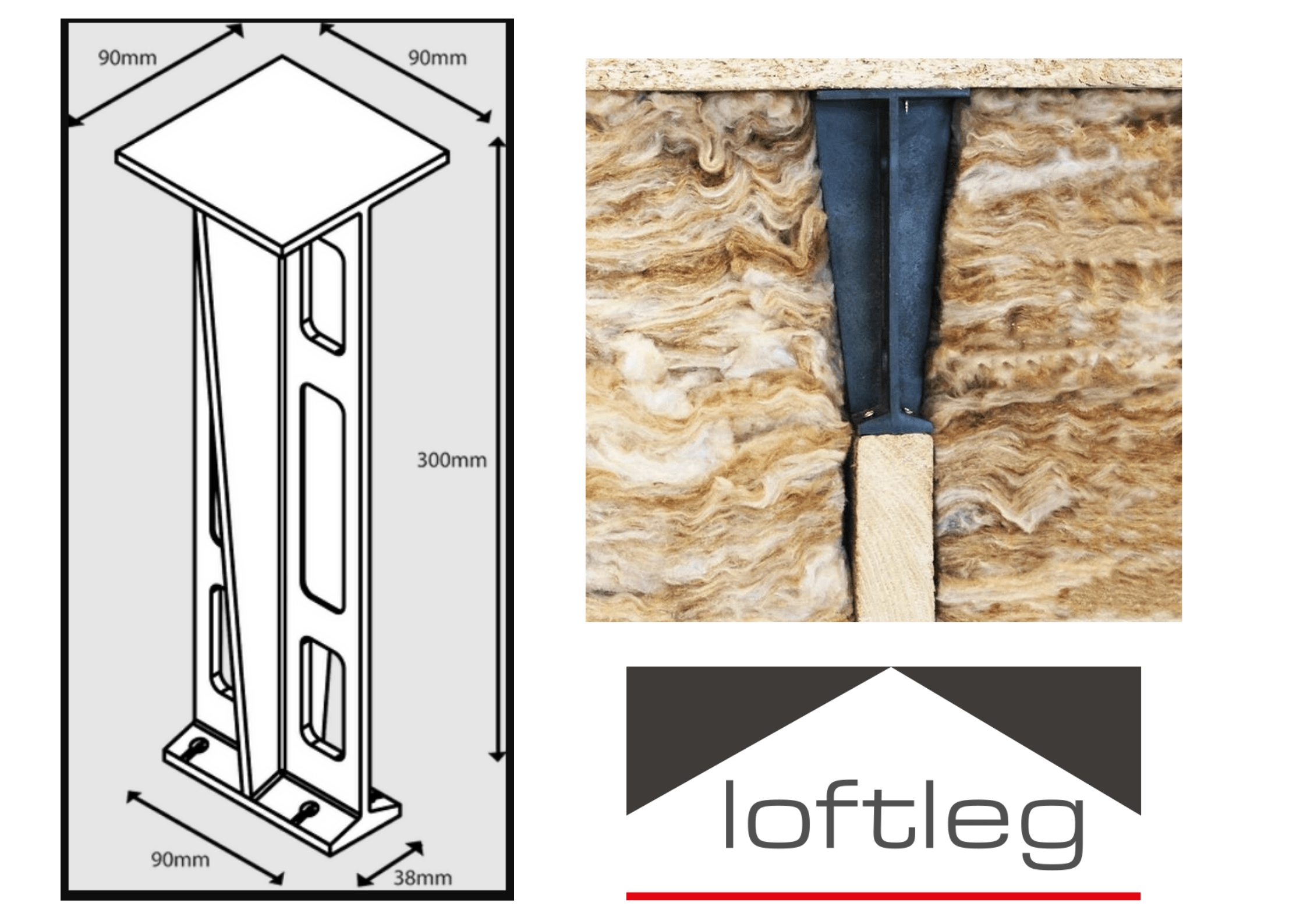 Loftleg Loft Leg XL 300mm (Pack 12)