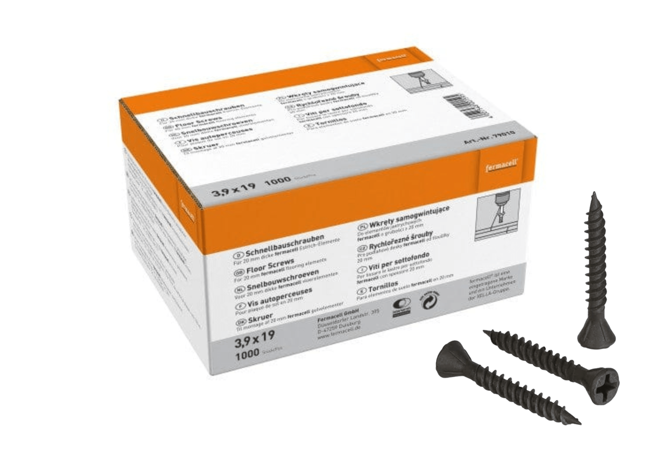 Fermacell 250pcs Fermacell® 19mm Screws | 3.9mm x 19mm | Box of 250 & 1000