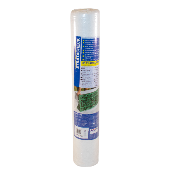 PBP 1.0m x 10m (10m2) Stratacheck Non-woven Geotextile 90GSM for Drainage Applications