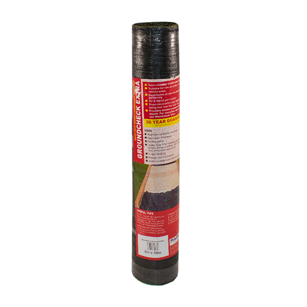 PBP 1.0m x 12m (12m2) Groundcheck 75gsm Extra Heavy Duty Woven Landscaping Fabric & Geotextile