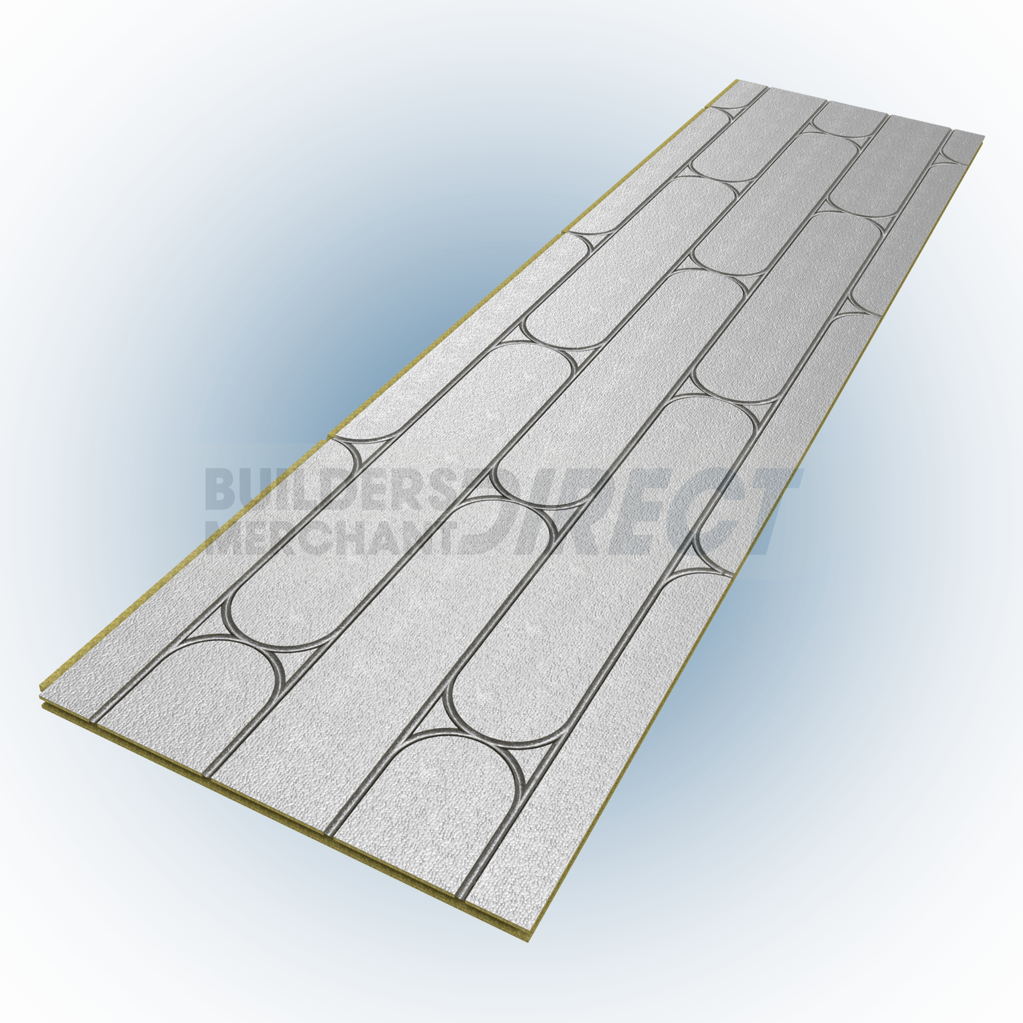 Tekwarm Insulation Tekwarm Routed Foil Faced Chipboard UFH Panel | 2400mm x 600mm x 22mm